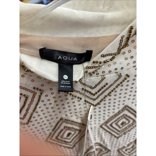 Aqua Gold Sequin long sleeve XL