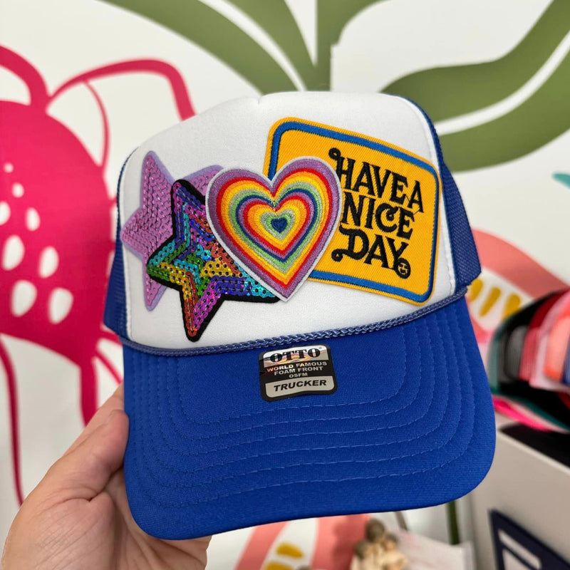 Have A Nice Day Trucker Hat - Heart