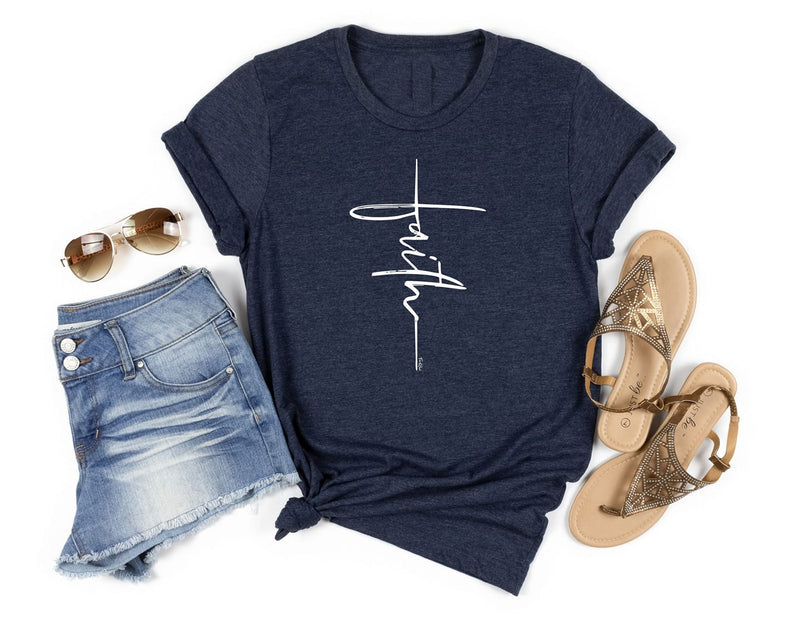 Navy Faith Tee