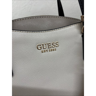 GUESS lyndi small girlfriend satchel bag cream beige