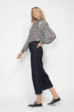 Judy Blue Wide Leg Braided Side Seam Crop Jeans