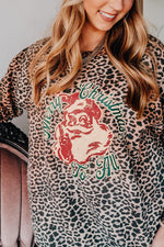 Vintage Santa Leopard Sweatshirt