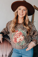 Vintage Santa Leopard Sweatshirt