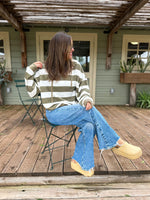 Patti Olive Stripe Hoodie