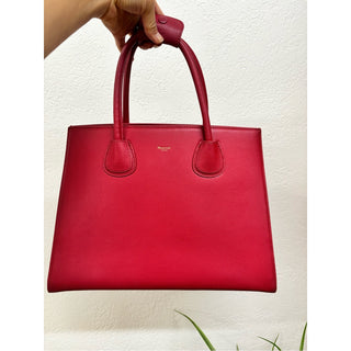 Moncrief London Brooke cherry Red Leather Tote