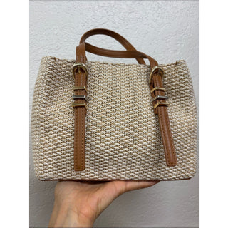 Steve Madden indiee small tote natural Woven straw