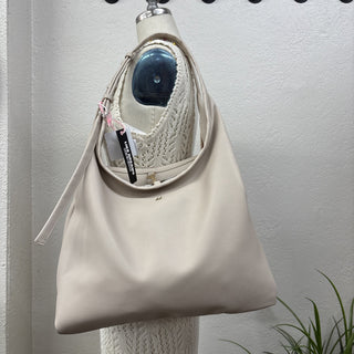 LIKE DREAMS The Diplomat Slouch Tote hobo bag Beige