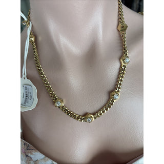 swarovski gold necklace