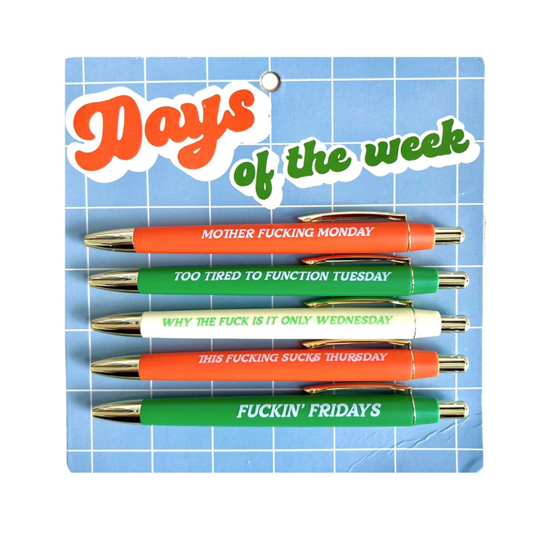 Days of the Week Pen Set