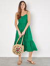 Green Pintuck Cami Dress