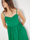 Green Pintuck Cami Dress