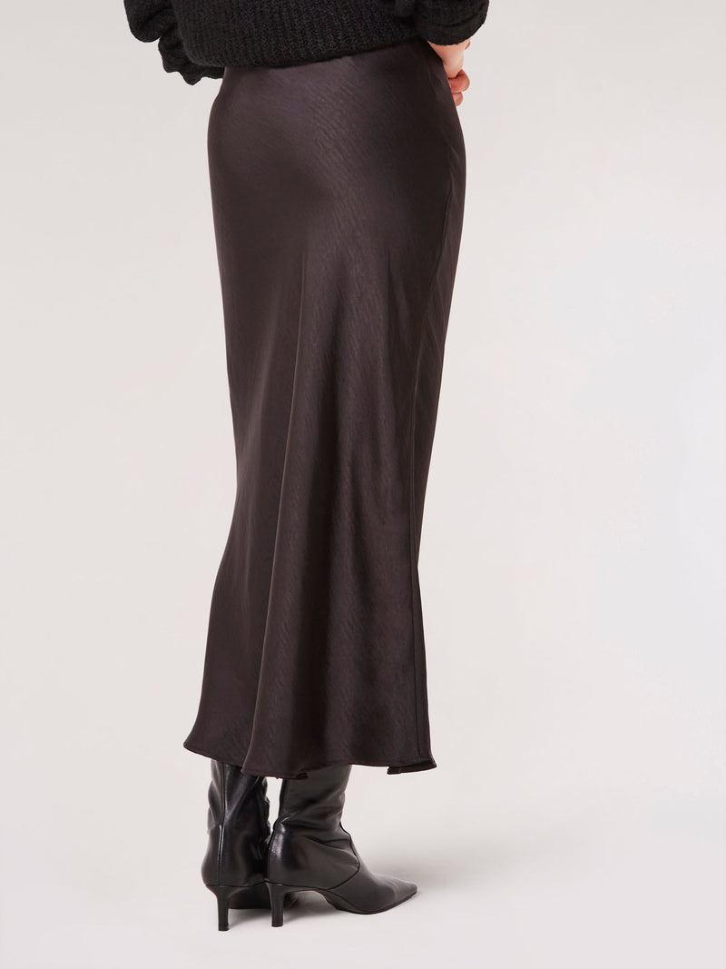 Satin Bias Cut Maxi Skirt