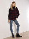 Red Check Distressed Shirt