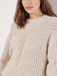 Stone Chunky Cable Knit Sweater