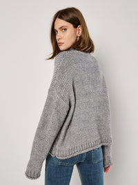 Grey Chunky Oversized Sweater