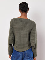 Khaki Cable Batwing Sweater