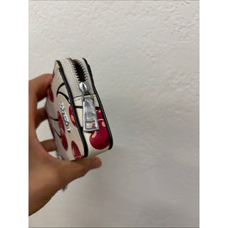 Coach Cherry Print Card Holder with zipper top