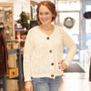 Another Love Robin Vintage Cream Chunky Knit Cardigan