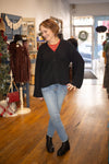 Another Love Samira Black Chunky Knit Cardigan