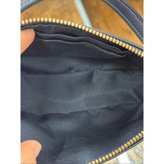 Coach Cherry-Print Shoulder Pouch in navy and Pink