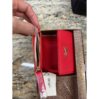 ON 34TH Red Women's Wallet with Gold Bow Accent