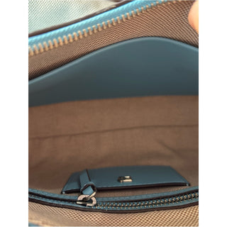 Donna Karen cederhurst buckle hobo Leather Bag Blue