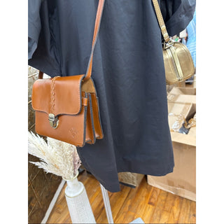 Patricia Nash Leather Crossbody with Front Clasp