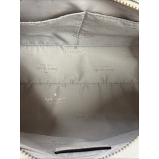 kate spade Cream Leather Top-Handle Satchel with Logo