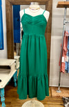 Green Pintuck Cami Dress