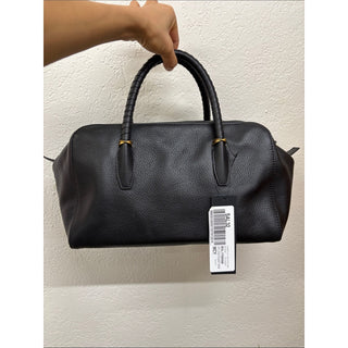 Donna Karan chantilly Satchel leather bag with Gold Charm Chain