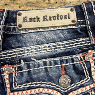 Rock Revival Jeans Crystals Embroidered Shorts 29