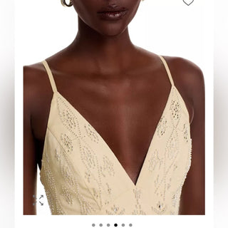 Aqua Cream Beaded cami gown Dress