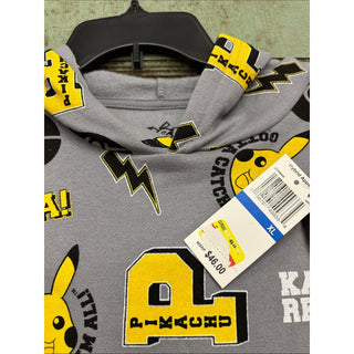 Pikachu Pokémon kids fleece hoodie long sleeve size XL