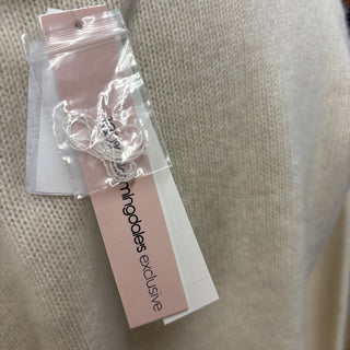 Aqua Cashmere Sweater White Crew Neck Pullover