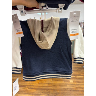 Tommy Hilfiger baby boy fleece hooded baseball jacket 3 piece set 12 months