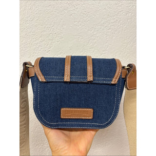 True Religion Denim Crossbody bag with Brown Trim