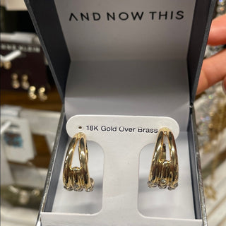 And Now This 18K Gold over brass Earring clip on