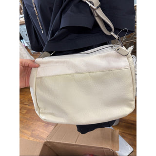 Gianni Bernini Cream beige Crossbody Bag with Taupe Trim