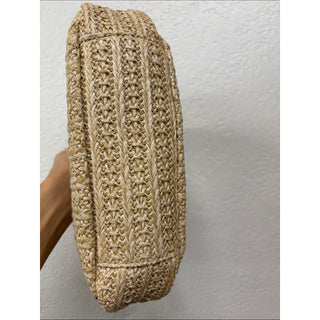Like dream Aimee small tan straw bag