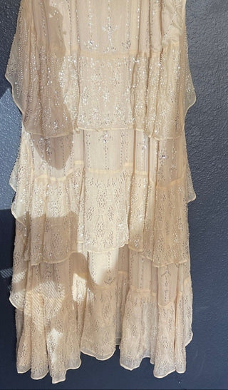 Aqua Cream Beaded cami gown Dress