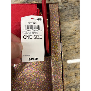 ON 34TH Red Women's Wallet with Gold Bow Accent
