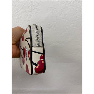 Coach Cherry Print Card Holder with zipper top