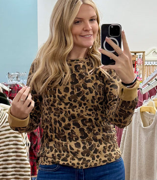 Dear John Ania Leopard Thermal Top