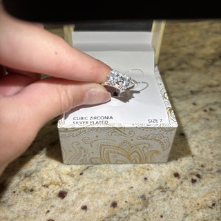 Charter Club Cubic Zirconia Size 7 Silver Plated