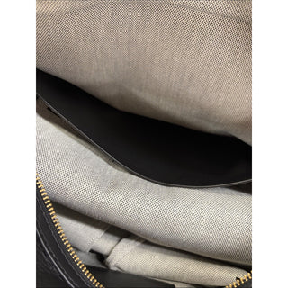 Donna Karan chantilly Satchel leather bag with Gold Charm Chain