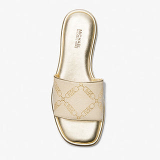 Michael Kors Hayworth Slide Sandal Metallic Gold 7.5