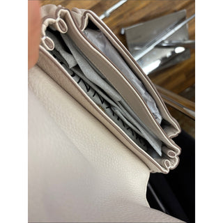 Donna Karen Leather Crossbody Bag cream
