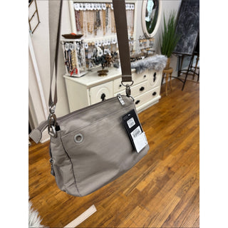 Baggallini Light Taupe Crossbody with Turn-Lock Detail