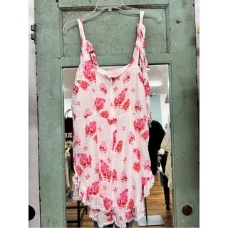 Athena procopiou silk Pink Floral Tie-Shoulder Romper size 1 /M