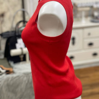 Karen Kane Red Super Bloom Ribbed Sweater Size S